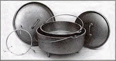 a selection of aluminum Dutch Ovens